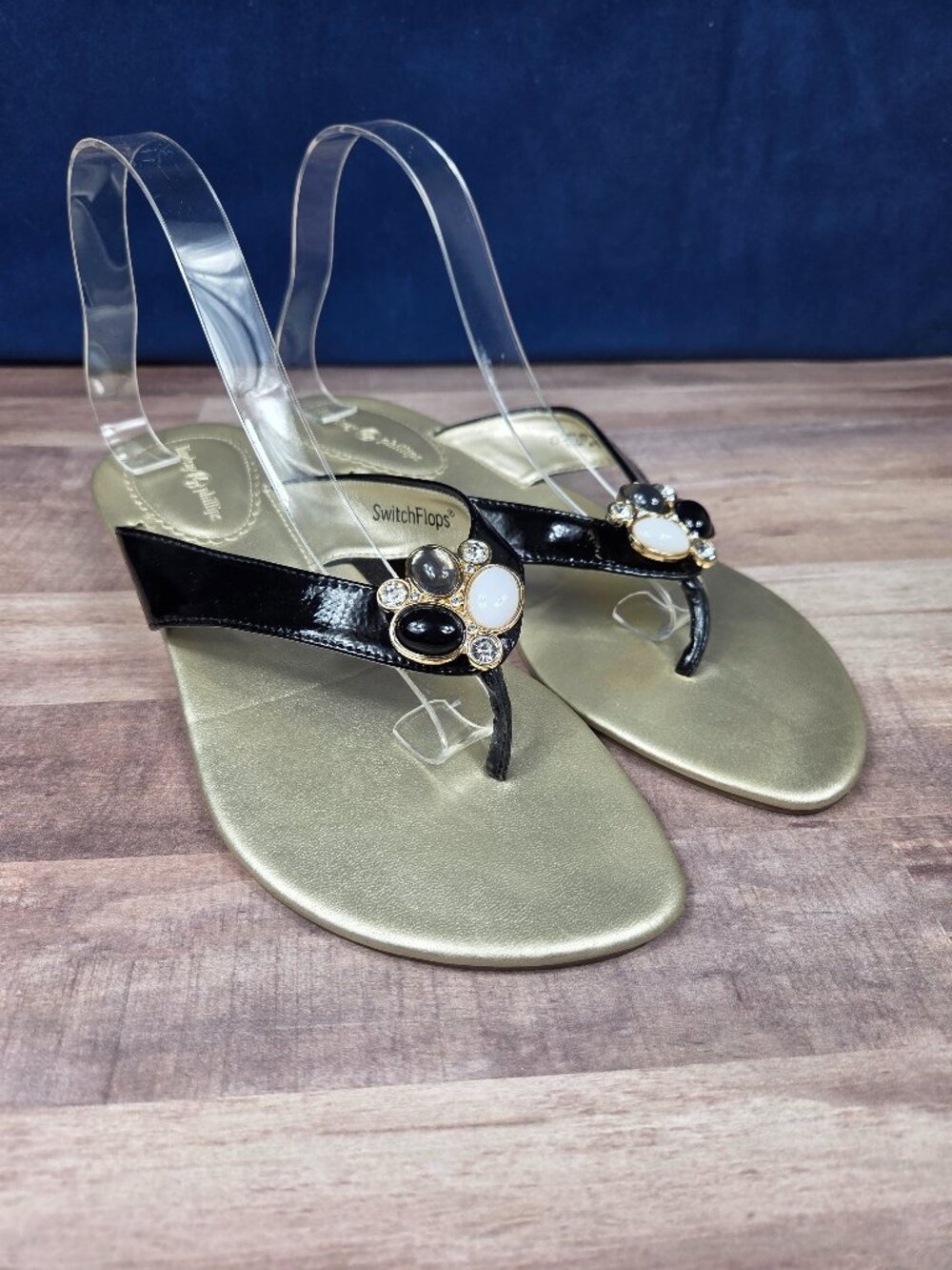 Lindsay Phillips Black Patent Gwen Sandals